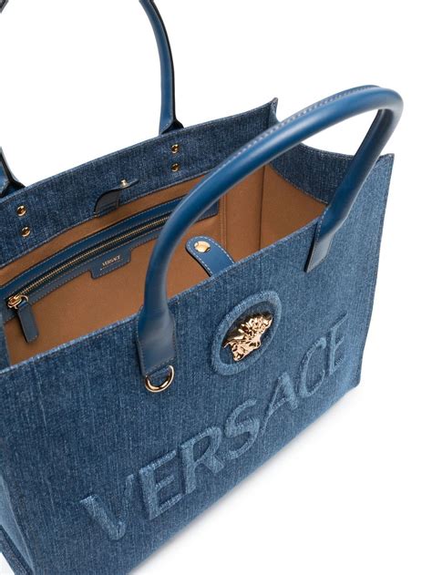 versace medusa denim bag|Versace Medusa clutch bag.